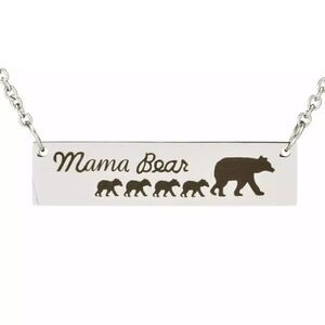 Mama Bear Necklace 4 Kids Cubs Silver Gift Mom
